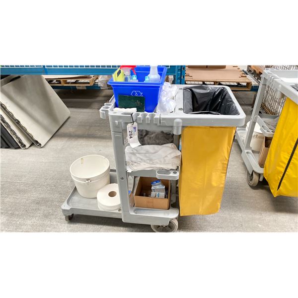 RUBBERMAID JANITORIAL CART NO CONTENTS