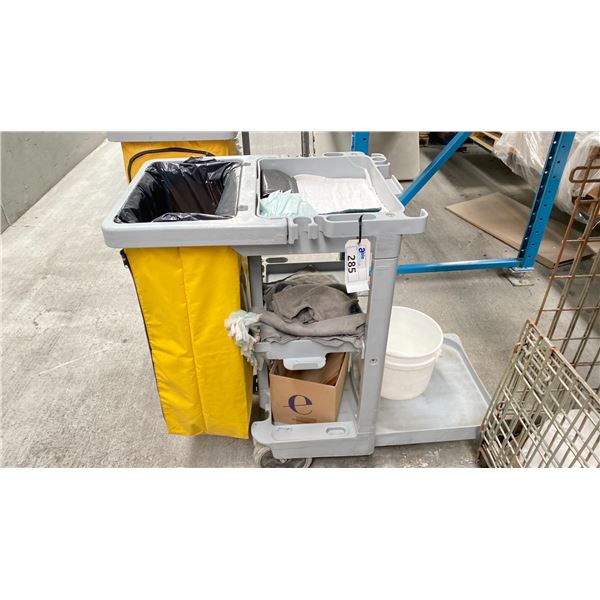RUBBERMAID JANITORIAL CART NO CONTENTS