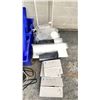 Image 2 : 2 LARGE HEAVY DUTY TOTES WITH ASST GARBAGE BAGS (35X50 AND 26X36") CONTAINERS, POWER BAR AND