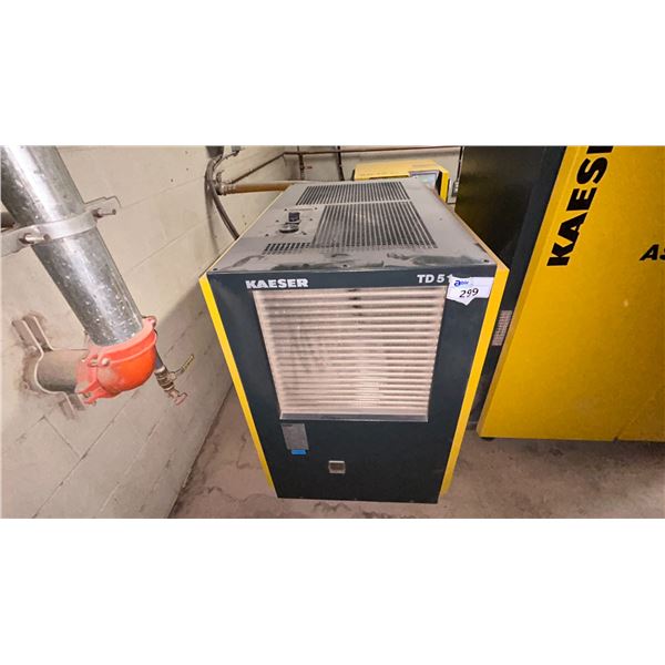 KAESER COMPRESSORS MODEL TD51 REFRIGERATED AIR COMPRESSOR DRYER. FLOW RATE 200 SFCM, 45"X30"X45"H