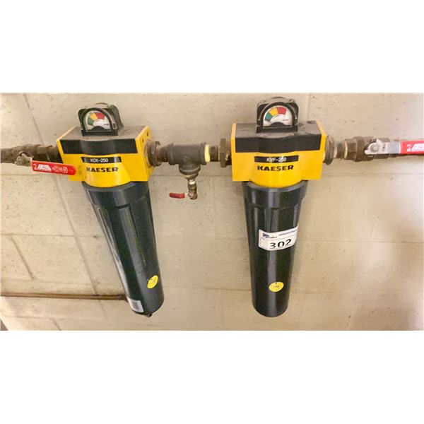 KAESER WATER SEPARATOR AND KAESER OIL SEPARATOR. KOX-250 AND KVF-250. MUST BE REMOVED FROM WALL