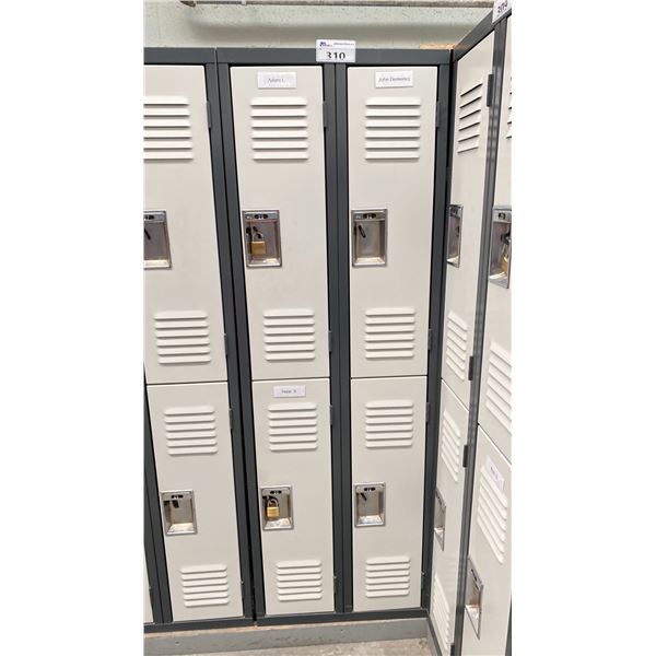 2'X6' SECTION OF LOCKER. 4 DOORS IN EACH