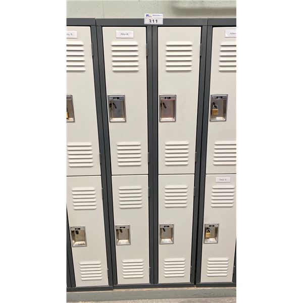 2'X6' SECTION OF LOCKER. 4 DOORS IN EACH