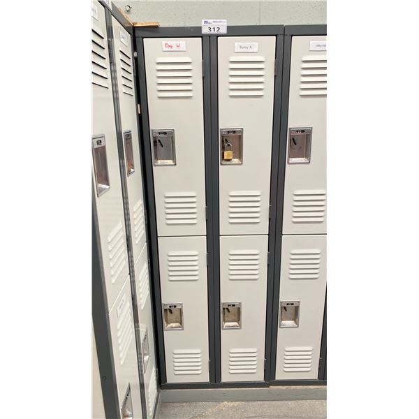 2'X6' SECTION OF LOCKER. 4 DOORS IN EACH