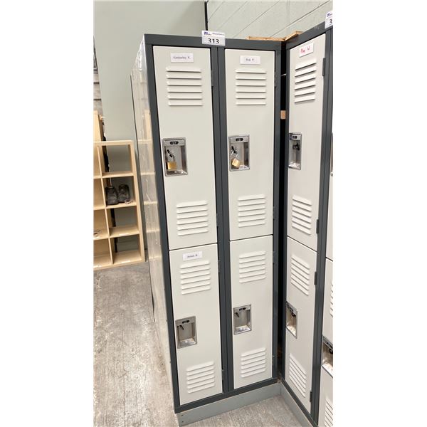 2'X6' SECTION OF LOCKER. 4 DOORS IN EACH