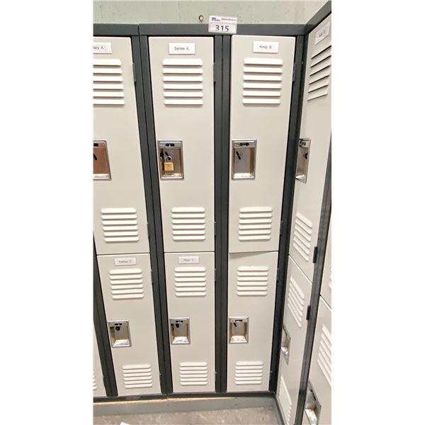 2'X6' SECTION OF LOCKER. 4 DOORS IN EACH
