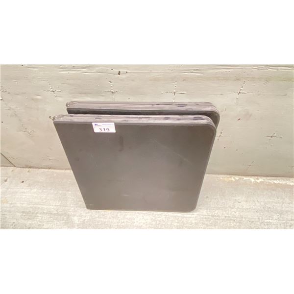 2 BLACK 5'X30" FOLDING TABLES