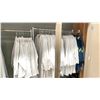 Image 2 : LARGE GROUP LOT OF LAB COATS ON RACKFORCE HEAVY DUTY GARMENT ROLLING RACKS. APPROX 200 COATS INC