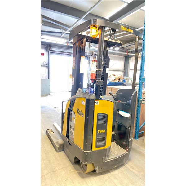 2023 YALE ELECTRIC STAND UP FORKLIFT. APPROX 1431 HOURS. *HOURS NOT VERIFIED*