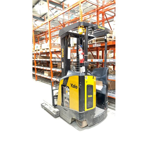 2023 YALE ELECTRIC STAND UP FORKLIFT. APPROX 1700 HOURS. *HOURS NOT VERIFIED*