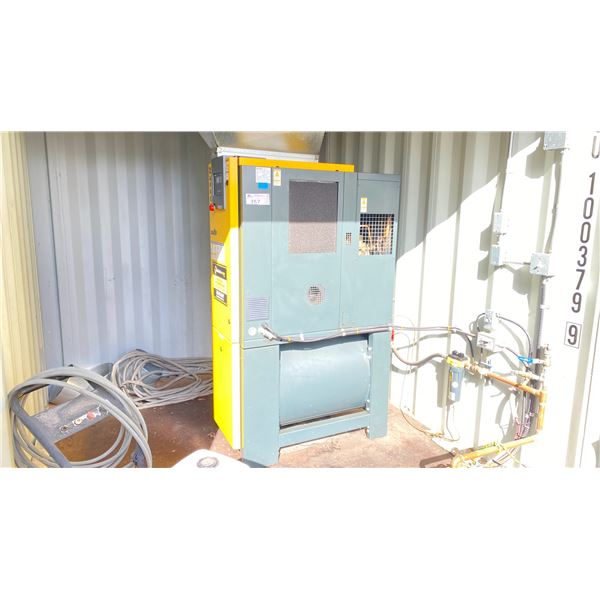 KAESER SIGMA SM10 SCREW COMPRESSOR WITH DRYER. TOTAL HOURS 97472 LOAD HOURS 38383. 26X42X68"H
