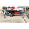 Image 1 : 6'X3' METAL WORK BENCH WITH 5" VISE NO CONTENTS