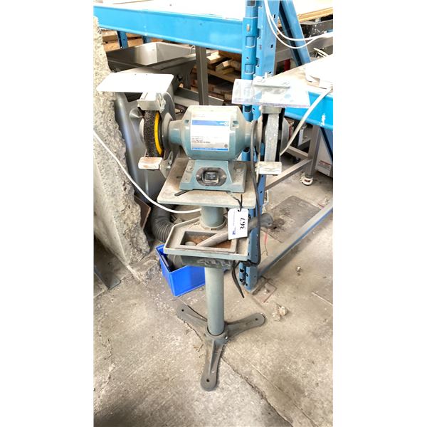 JET 8" HEAVY DUTY BENCH GRINDER WITH STAND AND ASST GRINDING STONES