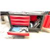 Image 3 : RUBBERMAID TRADEMASTER TOOL CART 60"X27" ON WHEELS WITH CONTENTS. MOSTLY SCRAP MUCH OF IT STAINLESS