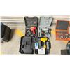 Image 1 : GROUP LOT DEWALT 18 GAUGE BRAD NAILER, COMBINATION BRAD NAIL/STAPLER, HEAT GUN