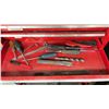Image 9 : STACKING TOOL BOXES WITH CONTENTS. LG ASST TOOLS, CHISELS, COMBINATION WRENCHES, SCREWDRIVERS,