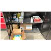 Image 2 : BLACK METAL 36" STORAGE CABINET WITH CONTENTS