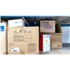 Image 3 : SHELF LOT OF PPE ITEMS. 7 CASES OF 3M PARTICLE RESPIRATORS N95, 2 CASES ULINE POLY COATED GOWNS,