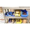 Image 2 : 3'W METAL SHELF WITH CONTENTS. LARGE ALAN KEY SET, NUTS AND BOLTS, STAPLES, GREASE FITTINGS, ETC