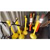 Image 1 : GROUP OF SAFETY PYLONS 16 PIECES SOME ARE CRACKED LOCATED IN CONTAINER