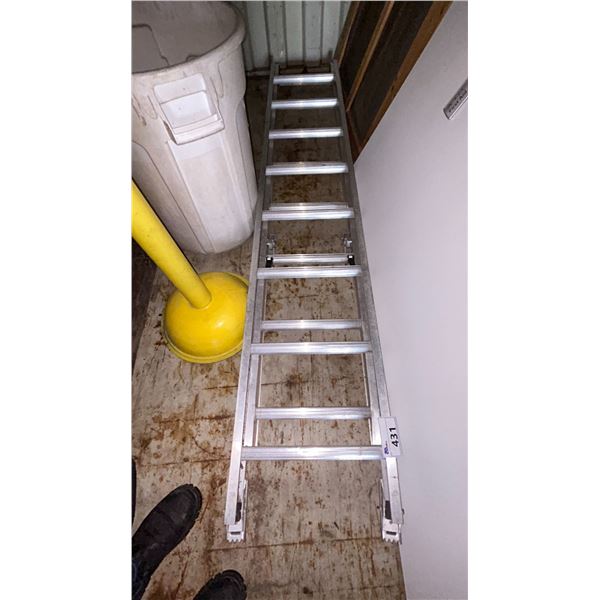 16' ALUMINUM EXTENSION LADDER LOCATED IN CONTAINER