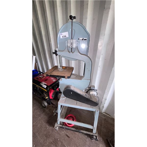 DELTA BAND SAW MODEL 28-245 ON WHEELED STAND LOCATED IN CONTAINER