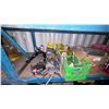 Image 2 : CONTENTS OF 2 SHELVES. PRIVACY TENT, SPACE BLANKETS, TARPS, CANDLES, TOILET LIDS, FIRST AID KITS,