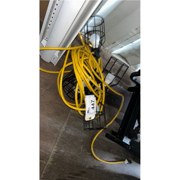 CORDED OUTDOOR LIGHT SET. LED LOCATED IN CONTAINER