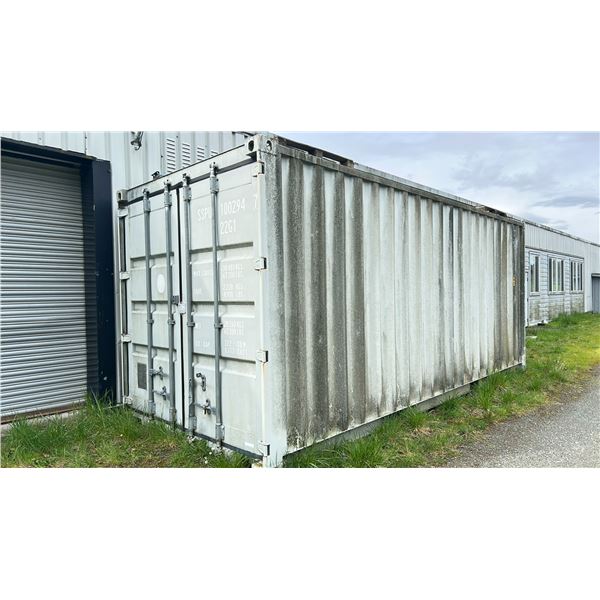 20' CONTAINER. 8'6" LOCATED BEHIND BUILDING.