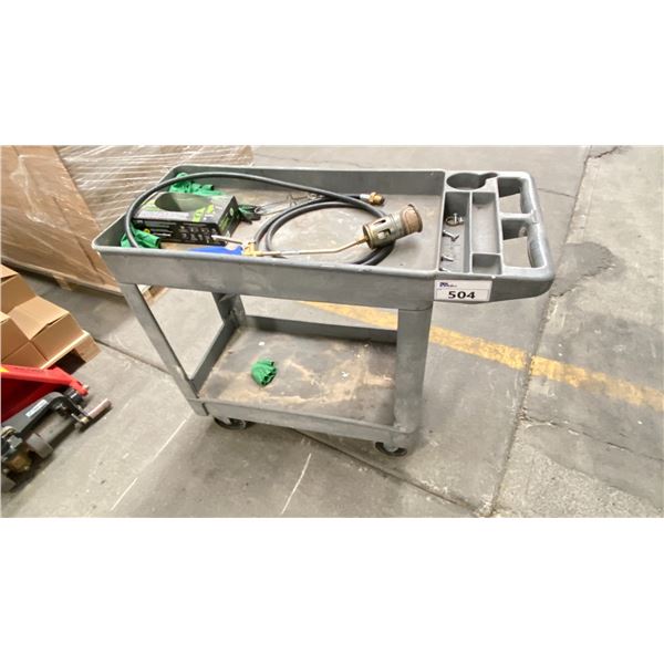 RUBBERMAID ROLLING CART 39" NO CONTENTS