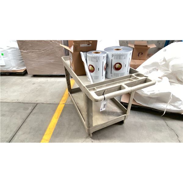 RUBBERMAID ROLLING CART 48X25" NO CONTENTS