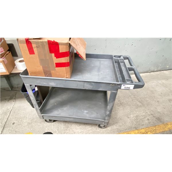 RUBBERMAID ROLLING CART 48X25" NO CONTENTS