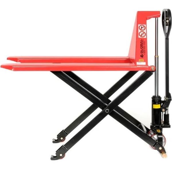 GLOBAL INDUSTRIAL MANUAL HIGH-LIFT SKID JACK TRUCK, 2200 LB. CAPACITY MSRP $1700