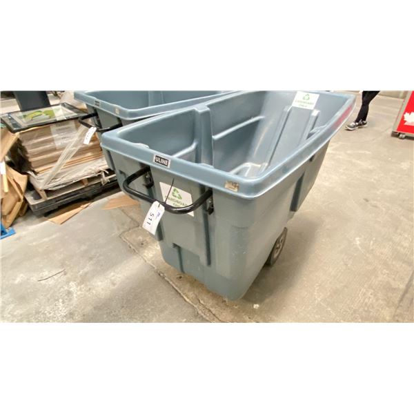 GREY ULINE ROLLING DUMP CART 6'