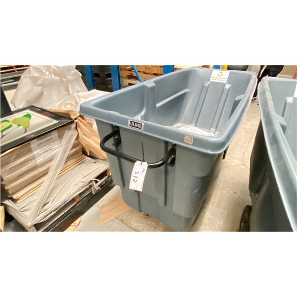 GREY ULINE ROLLING DUMP CART 6'