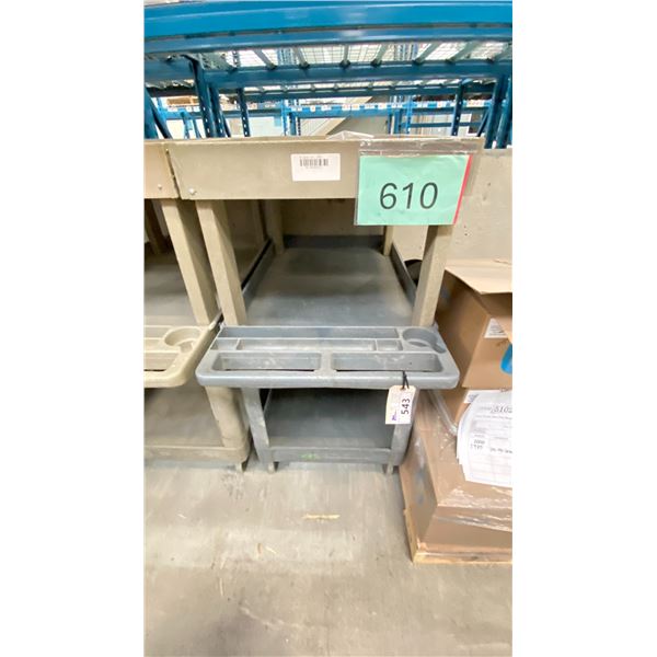 RUBBERMAID CART WITH CUSTOM RISER