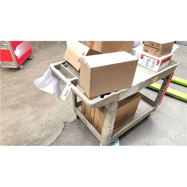 RUBBERMAID ROLLING CART 48X25" NO CONTENTS