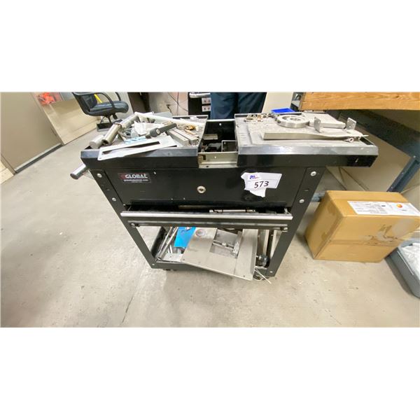 GLOBAL ROLLING TOOLBOX LOCATED IN MAINTENANCE ROOM. INC CONTENTS