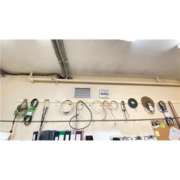 CONTENTS ON WALL IN MAINTENANCE OFFICE INC 3 DIAGNOSTIC STETHOSCOPES ETC