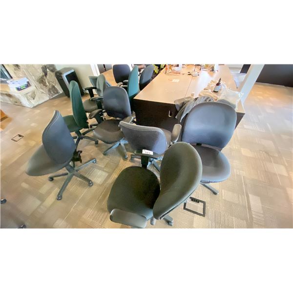 LARGE GROUP OF ASST OFFICE TASK CHAIRS. APPROX 20 LOCATED IN HOUSE