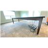 Image 2 : SOLID WOOD BOARDROOM TABLE 10'X42" WITH GLASS TOP AND WIRE MANAGEMENT LOCATED IN HOUSE