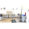 Image 2 : CONTENTS OF BACK ROOM IN HOUSE. 60X30" DESK, 11 2 DRAWER MOBILE PEDESTALS, COAT RACK, 36" W BLACK