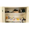 Image 2 : CONTENTS OF OFFICE SUPPLY CLOSET AT HOUSE. PAPER CUTTER, EXTENDING RUBBERMAID MOP HANDLE, ETC