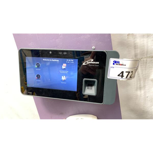 CERIDIAN/DAYFORCE FINGERPRINT TIME KEEPING SYSTEM MODEL A8AO108-1L002000 DFTOUCH