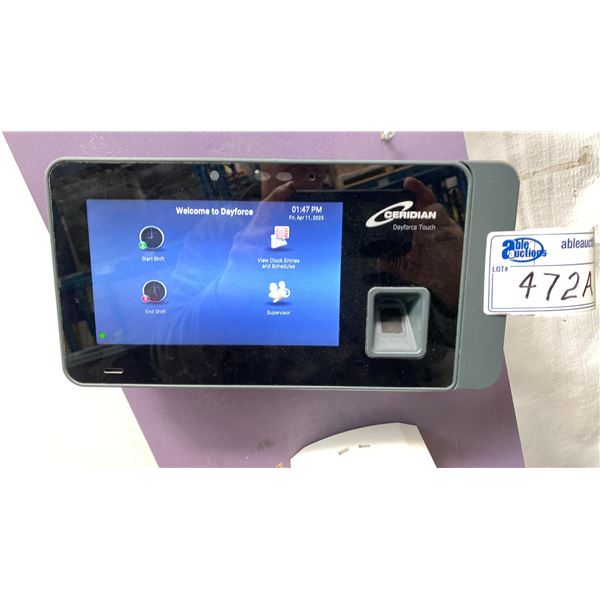 CERIDIAN/DAYFORCE FINGERPRINT TIME KEEPING SYSTEM MODEL A8AO108-1L002000 DFTOUCH
