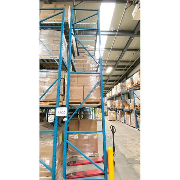 ONE ROW OF RACKING. 42" DEEP. 5 X 18' HIGH FRAMES, 6 X 12' HIGH FRAMES, 48 X 8' BEAMS. 48 X 4'