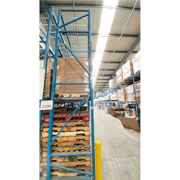 ONE ROW OF RACKING. 42" DEEP. 3 X 16' HIGH FRAMES, 10 X 12' HIGH FRAMES,