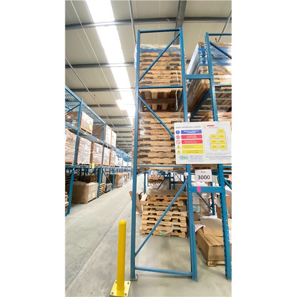 ONE ROW OF RACKING. 42" DEEP. 1 X 16' HIGH FRAMES, 11 X 12' HIGH FRAMES,