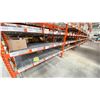 Image 4 : GROUP OF 16' HIGH BACK TO BACK RACKING. OVERALL 66' X 8' WITH BOX ROLLERS.  INVENTORY INCLUDES 18 X
