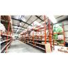 Image 2 : GROUP OF 16' HIGH BACK TO BACK RACKING. OVERALL 66' X 8' WITH BOX ROLLERS.  INVENTORY INCLUDES 18 X